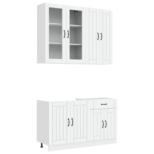 Kitchen Unit LUCCA 4 pcs White Engineered Wood Kitchen Unit LUCCA 4 pcs White Engineered Wood