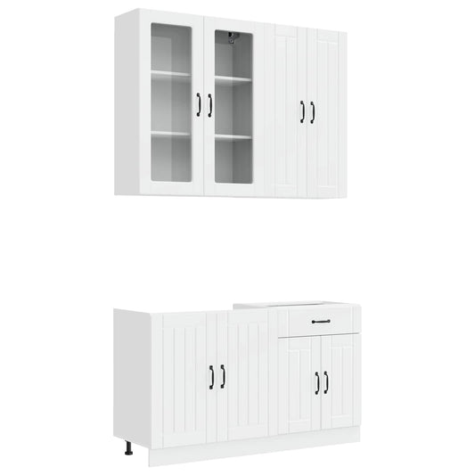 Kitchen Unit LUCCA 4 pcs High Gloss White Engineered Wood Kitchen Unit LUCCA 4 pcs High Gloss White Engineered Wood
