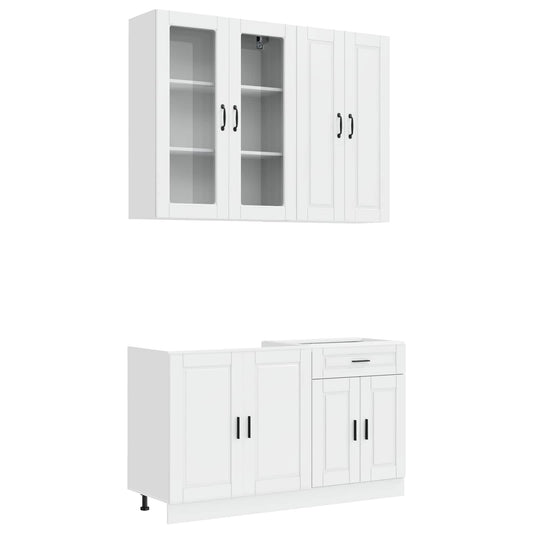Kitchen Unit PORTO 4 pcs High Gloss White Engineered Wood Kitchen Unit PORTO 4 pcs High Gloss White Engineered Wood
