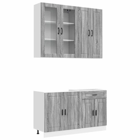 Kitchen Unit PORTO 4 pcs Grey Sonoma Engineered Wood Kitchen Unit PORTO 4 pcs Grey Sonoma Engineered Wood