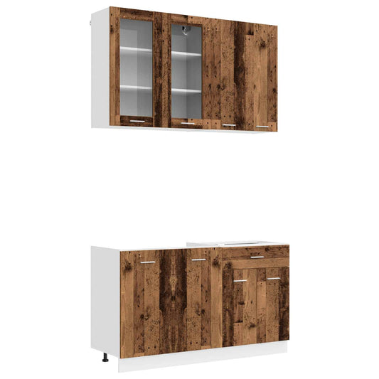 Kitchen Unit LYON 4 pcs Old Wood Engineered Wood Kitchen Unit LYON 4 pcs Old Wood Engineered Wood