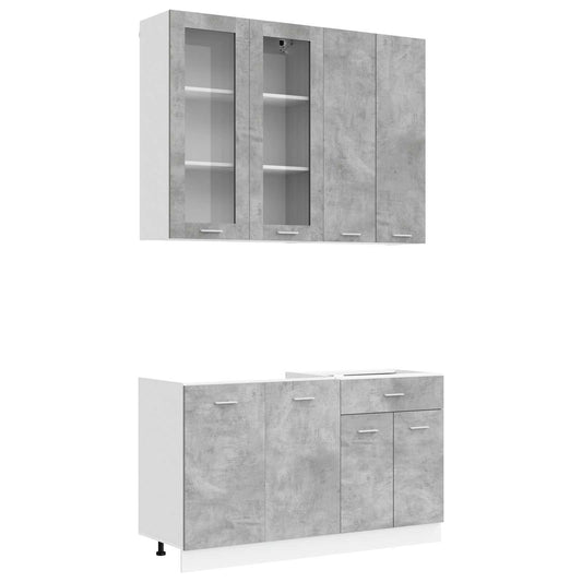 Kitchen Unit LYON 4 pcs Concrete Grey Engineered Wood Kitchen Unit LYON 4 pcs Concrete Grey Engineered Wood