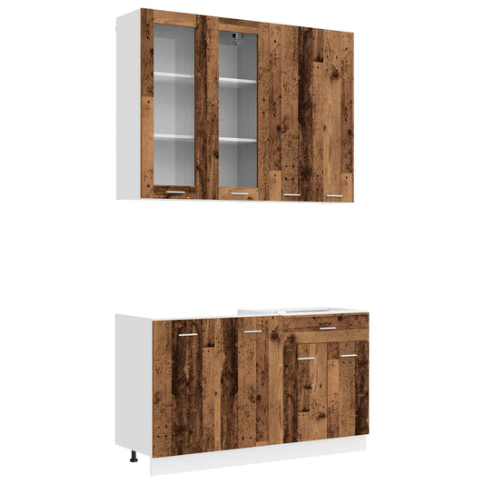 Kitchen Unit LYON 4 pcs Old Wood Engineered Wood Kitchen Unit LYON 4 pcs Old Wood Engineered Wood