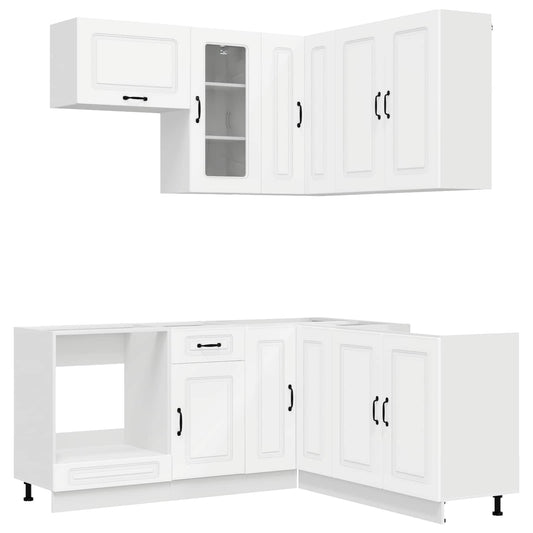 Kitchen Unit KALMAR 8 pcs White Engineered Wood Kitchen Unit KALMAR 8 pcs White Engineered Wood