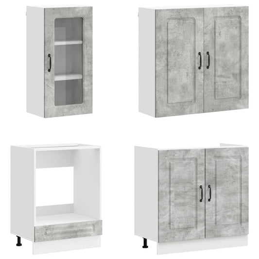 Kitchen Unit KALMAR 8 pcs Concrete Grey Engineered Wood Kitchen Unit KALMAR 8 pcs Concrete Grey Engineered Wood