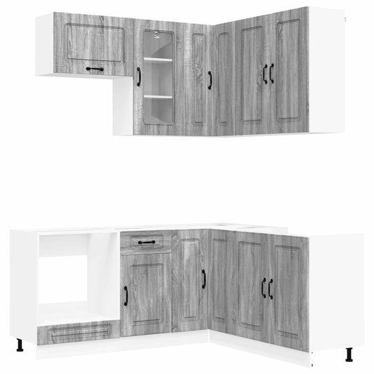 Kitchen Unit KALMAR 8 pcs Grey Sonoma Engineered Wood Kitchen Unit KALMAR 8 pcs Grey Sonoma Engineered Wood