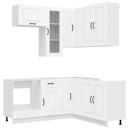 Kitchen Unit KALMAR 8 pcs White Engineered Wood Kitchen Unit KALMAR 8 pcs White Engineered Wood
