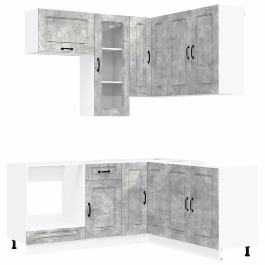 Kitchen Unit KALMAR 8 pcs Concrete Grey Engineered Wood Kitchen Unit KALMAR 8 pcs Concrete Grey Engineered Wood