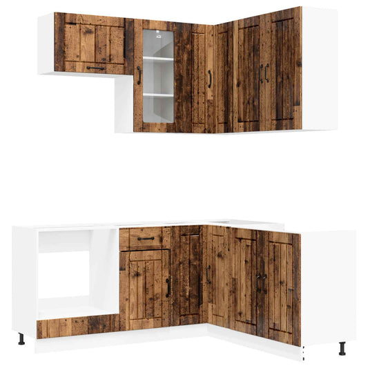 Kitchen Unit LUCCA 8 pcs Old Wood Engineered Wood Kitchen Unit LUCCA 8 pcs Old Wood Engineered Wood