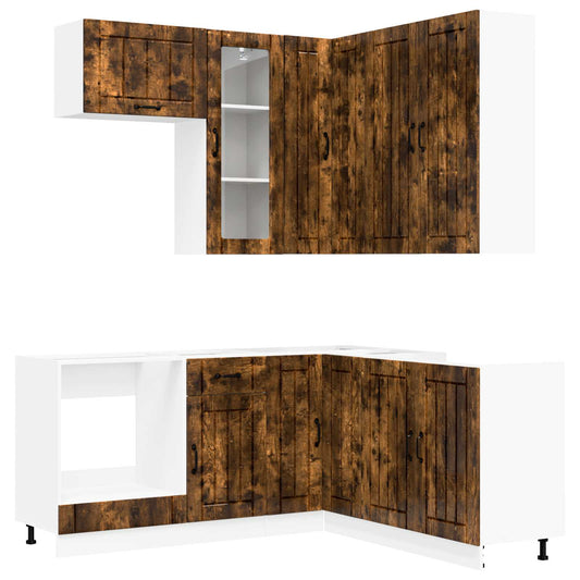 Kitchen Unit LUCCA 8 pcs Smoked Oak Engineered Wood Kitchen Unit LUCCA 8 pcs Smoked Oak Engineered Wood