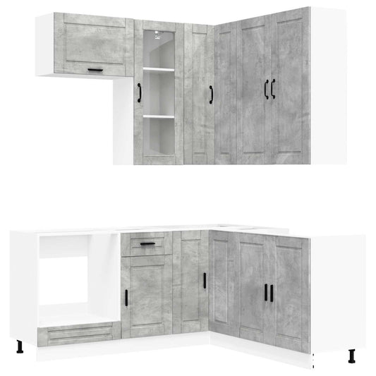 Kitchen Unit PORTO 8 pcs Concrete Grey Engineered Wood Kitchen Unit PORTO 8 pcs Concrete Grey Engineered Wood