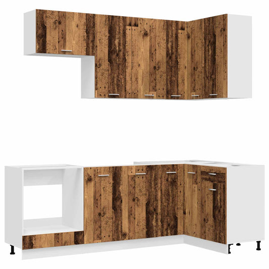 Kitchen Unit LYON 8 pcs Old Wood Engineered Wood Kitchen Unit LYON 8 pcs Old Wood Engineered Wood