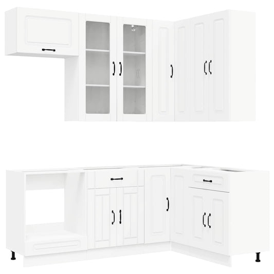 Kitchen Unit KALMAR 8 pcs White Engineered Wood Kitchen Unit KALMAR 8 pcs White Engineered Wood