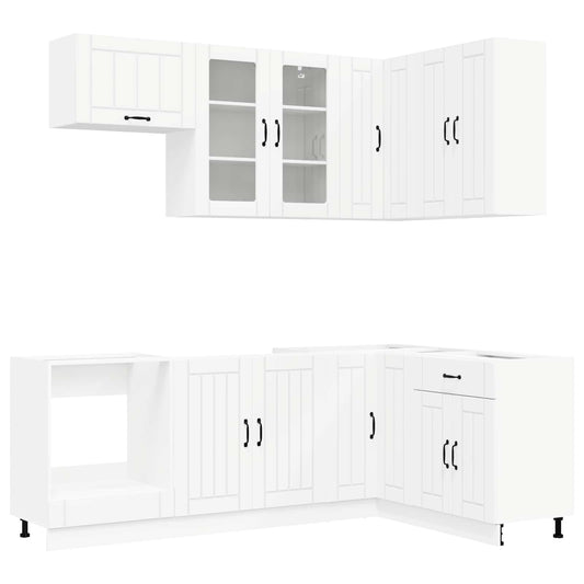Kitchen Unit LUCCA 8 pcs White Engineered Wood Kitchen Unit LUCCA 8 pcs White Engineered Wood