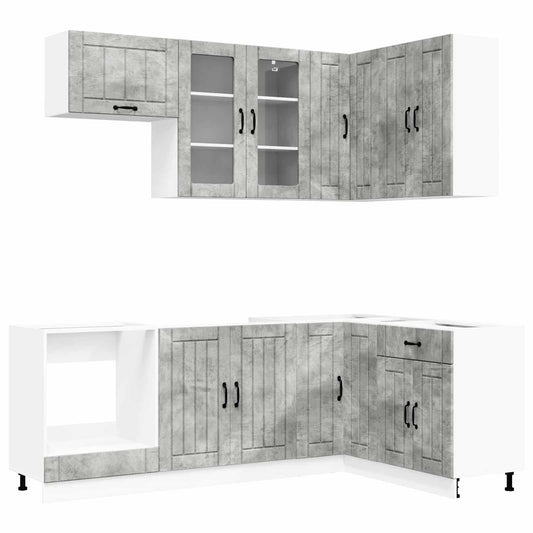 Kitchen Unit LUCCA 8 pcs Concrete Grey Engineered Wood Kitchen Unit LUCCA 8 pcs Concrete Grey Engineered Wood