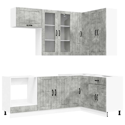 Kitchen Unit LUCCA 8 pcs Concrete Grey Engineered Wood Kitchen Unit LUCCA 8 pcs Concrete Grey Engineered Wood