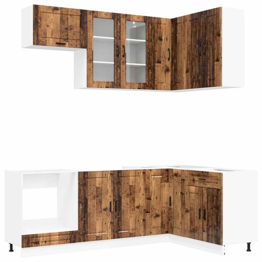 Kitchen Unit PORTO 8 pcs Old Wood Engineered Wood Kitchen Unit PORTO 8 pcs Old Wood Engineered Wood
