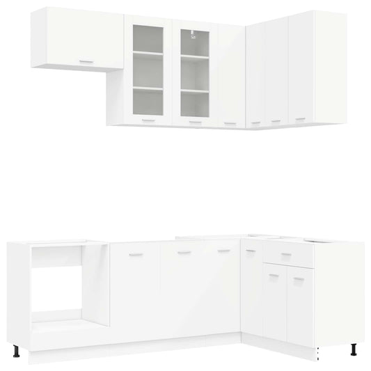 Kitchen Unit LYON 8 pcs White Engineered Wood Kitchen Unit LYON 8 pcs White Engineered Wood