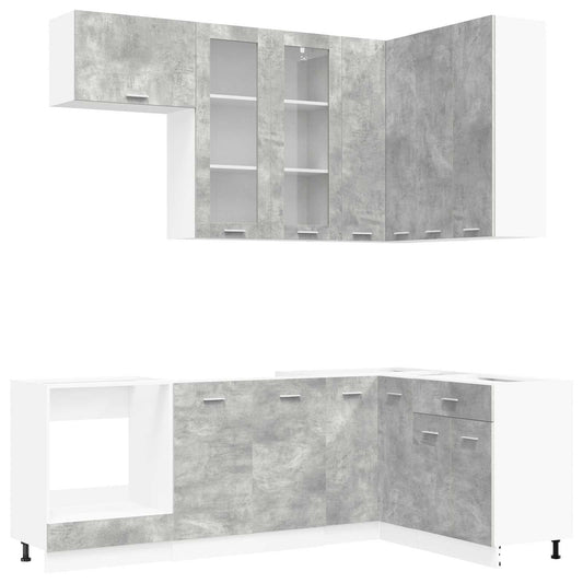 Kitchen Unit LYON 8 pcs Concrete Grey Engineered Wood Kitchen Unit LYON 8 pcs Concrete Grey Engineered Wood