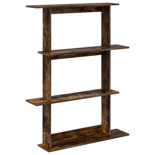 Wall Shelf Smoked Oak 100 x 20 x 126 cm Engineered Wood Wall Shelf Smoked Oak 100 x 20 x 126 cm Engineered Wood