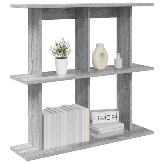 Wall Shelf Wall-Mounted Grey 100 x 20 x 75 cm Engineered Wood Wall Shelf Wall-Mounted Grey 100 x 20 x 75 cm Engineered Wood