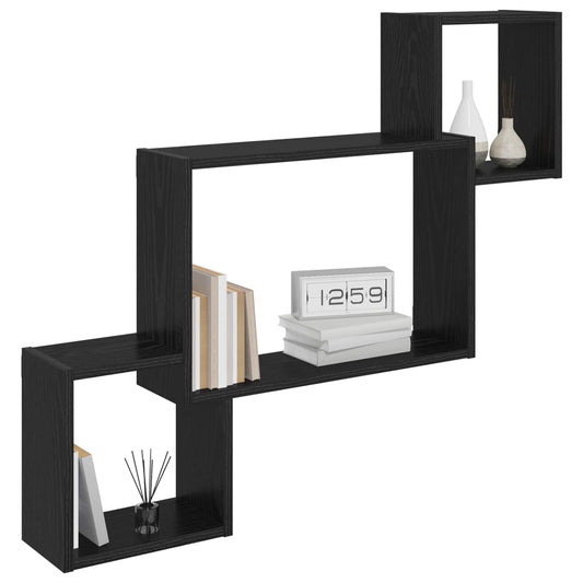 Wall Shelf Wall-Mounted Black 91.5 x 15 x 76 cm Engineered Wood Wall Shelf Wall-Mounted Black 91.5 x 15 x 76 cm Engineered Wood