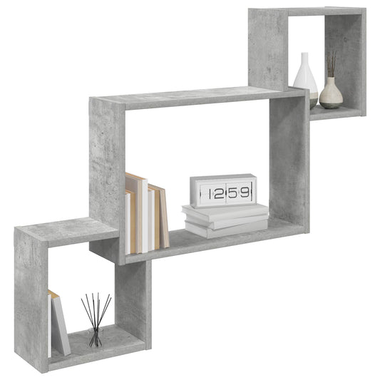 Wall Shelf Wall-Mounted Grey 91.5 x 15 x 76 cm Engineered Wood Wall Shelf Wall-Mounted Grey 91.5 x 15 x 76 cm Engineered Wood
