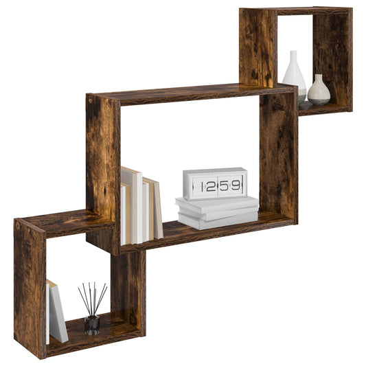 Wall Shelf Wall-Mounted Brown 91.5 x 15 x 76 cm Engineered Wood Wall Shelf Wall-Mounted Brown 91.5 x 15 x 76 cm Engineered Wood