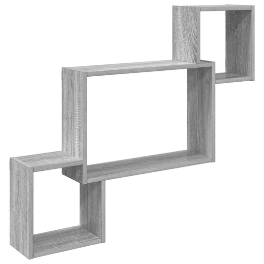 Wall Shelf Wall-Mounted Grey Sonoma 91.5 x 15 x 76 cm Wall Shelf Wall-Mounted Grey Sonoma 91.5 x 15 x 76 cm