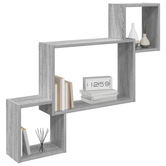 Wall Shelf Wall-Mounted Grey 91.5 x 15 x 76 cm Engineered Wood Wall Shelf Wall-Mounted Grey 91.5 x 15 x 76 cm Engineered Wood