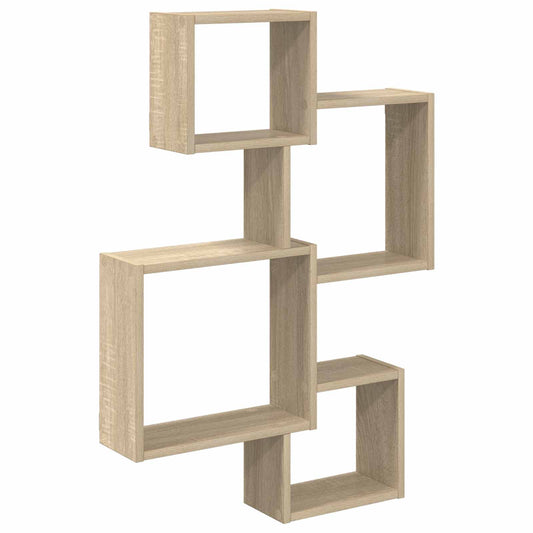 Wall Cube Shelves Wall-Mounted Sonoma Oak 64 x 13.5 x 91.5 cm Wall Cube Shelves Wall-Mounted Sonoma Oak 64 x 13.5 x 91.5 cm