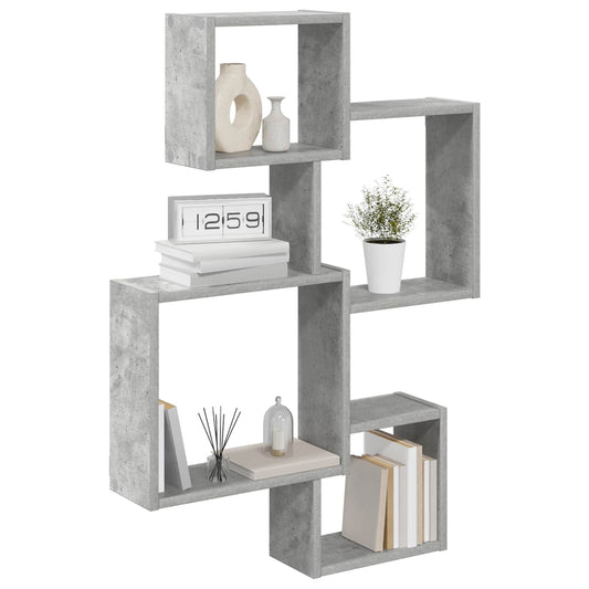 Wall Cube Shelves Wall-Mounted Grey 64 x 13.5 x 91.5 cm Wall Cube Shelves Wall-Mounted Grey 64 x 13.5 x 91.5 cm
