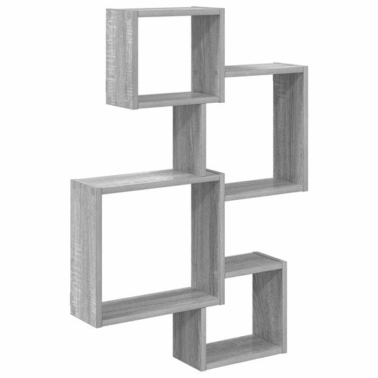 Wall Cube Shelves Wall-Mounted Grey Sonoma 64 x 13.5 x 91.5 cm Wall Cube Shelves Wall-Mounted Grey Sonoma 64 x 13.5 x 91.5 cm