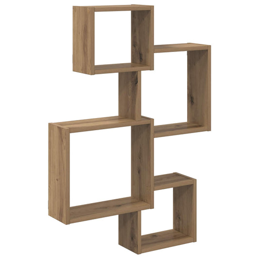 Wall Cube Shelves Wall-Mounted Artisan Oak 64 x 13.5 x 91.5 cm Wall Cube Shelves Wall-Mounted Artisan Oak 64 x 13.5 x 91.5 cm