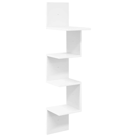Wall Shelf Wall-Mounted White 32 x 21 x107 cm Engineered Wood Wall Shelf Wall-Mounted White 32 x 21 x107 cm Engineered Wood