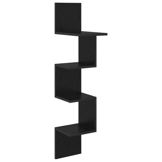 Wall Shelf Wall-Mounted Black Oak 32 x 21 x107 cm Wall Shelf Wall-Mounted Black Oak 32 x 21 x107 cm