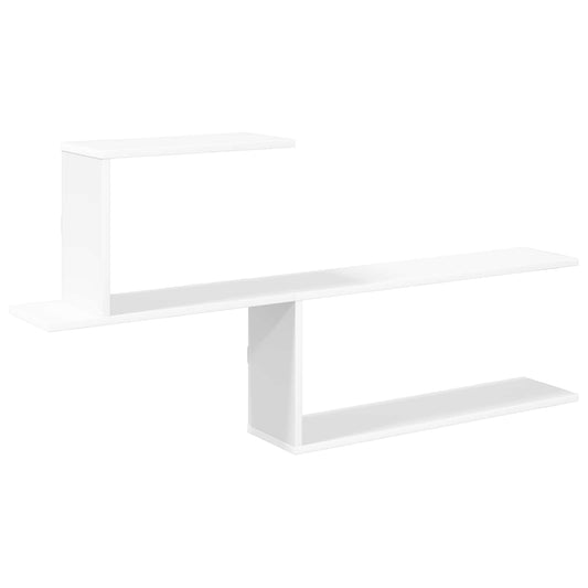 Wall Shelf White 122 x 18 x 60 cm Engineered Wood Wall Shelf White 122 x 18 x 60 cm Engineered Wood