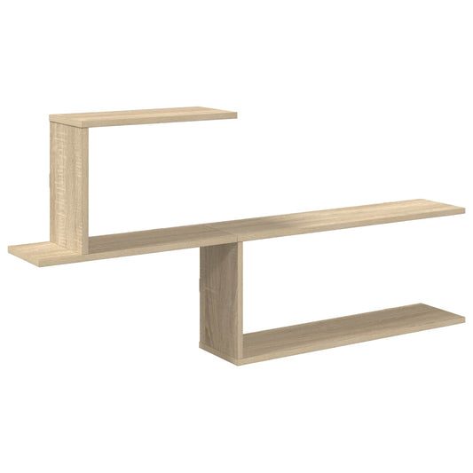 Wall Shelf Sonoma Oak 122 x 18 x 60 cm Engineered Wood Wall Shelf Sonoma Oak 122 x 18 x 60 cm Engineered Wood