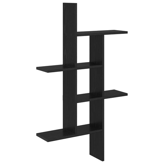 Wall Shelf Black Oak 61 x 15 x 102 cm Engineered Wood Wall Shelf Black Oak 61 x 15 x 102 cm Engineered Wood