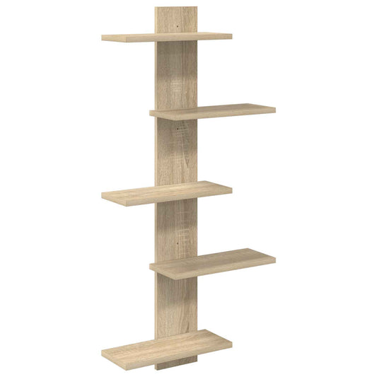 Wall Floating Shelf Sonoma Oak 48.5 x 15 x 101 cm Wall Floating Shelf Sonoma Oak 48.5 x 15 x 101 cm