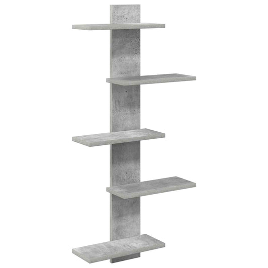 Wall Floating Shelf Concrete Grey 48.5 x 15 x 101 cm Wall Floating Shelf Concrete Grey 48.5 x 15 x 101 cm