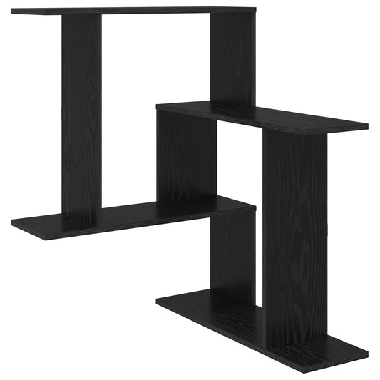 Wall Shelf Black Oak 67 x 67 x 87 cm Engineered Wood Wall Shelf Black Oak 67 x 67 x 87 cm Engineered Wood