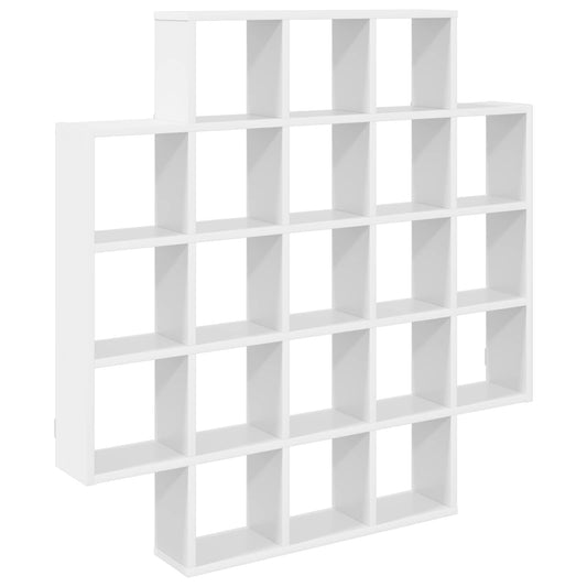 Wall Shelf White 100 x 13 x 100 cm Engineered Wood Wall Shelf White 100 x 13 x 100 cm Engineered Wood