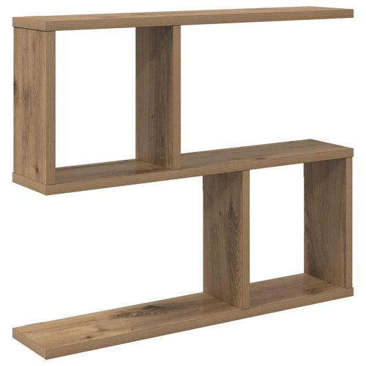 Wall Shelf Artisan Oak 60 x 12 x 50.5 cm Engineered Wood Wall Shelf Artisan Oak 60 x 12 x 50.5 cm Engineered Wood