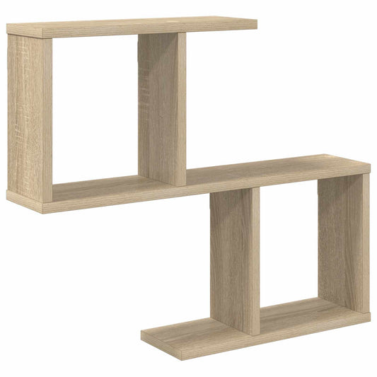 Wall Shelf Sonoma Oak 60 x 12 x 50.5 cm Engineered Wood Wall Shelf Sonoma Oak 60 x 12 x 50.5 cm Engineered Wood