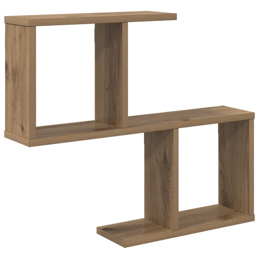 Wall Shelf Artisan Oak 60 x 12 x 50.5 cm Engineered Wood Wall Shelf Artisan Oak 60 x 12 x 50.5 cm Engineered Wood