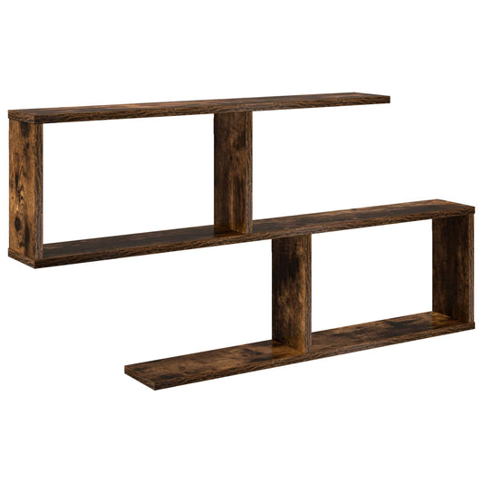 Wall Shelf Smoked Oak 100 x 12 x 50.5 cm Engineered Wood Wall Shelf Smoked Oak 100 x 12 x 50.5 cm Engineered Wood