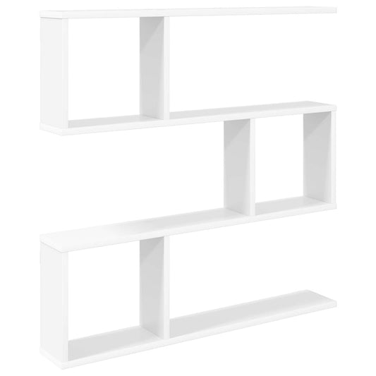 Wall Shelf White 80 x 12 x 79.5 cm Engineered Wood Wall Shelf White 80 x 12 x 79.5 cm Engineered Wood