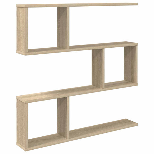 Wall Shelf Sonoma Oak 80 x 12 x 79.5 cm Engineered Wood Wall Shelf Sonoma Oak 80 x 12 x 79.5 cm Engineered Wood