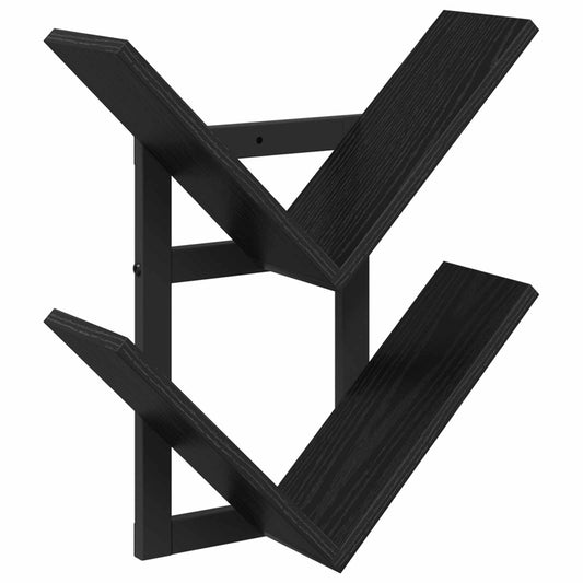 Wall Floating Shelf Black Oak 43 x 15 x 47 cm Engineered Wood Wall Floating Shelf Black Oak 43 x 15 x 47 cm Engineered Wood